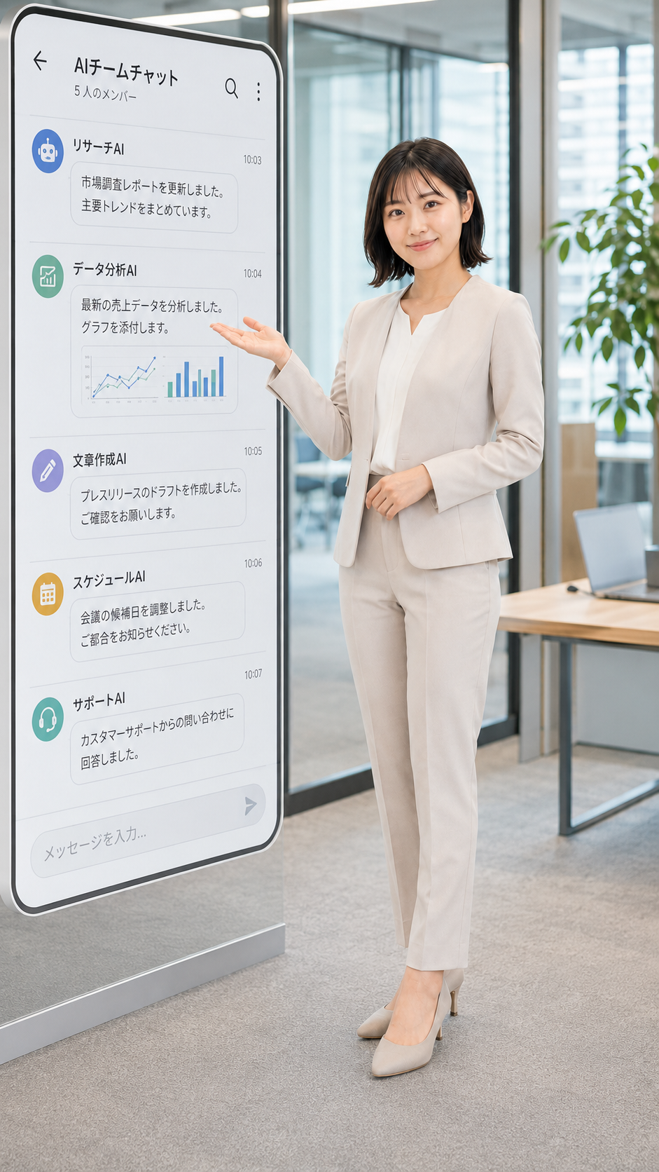 LINEでAI社員に依頼する説明